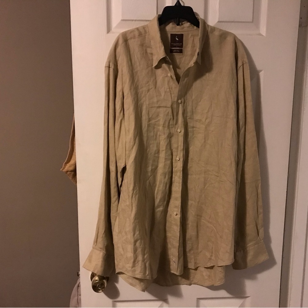 100% Linen Tailorbyrd Mens Button Down